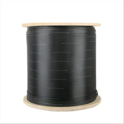 Black FTTH Drop Fiber Optic Cable 1km 6 Core Multimode